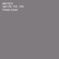 #807B7E - Friar Gray Color Image